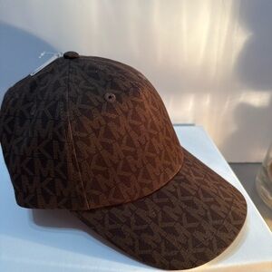 Michael Kors Brown Monogram Hat
